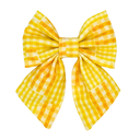 Lemon Gingham Sailor Bow