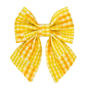Lemon Gingham Sailor Bow