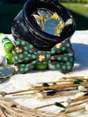 Speckled Gold Shamrock Bow