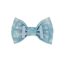 Pastel Blue Plaid Bow