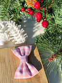 Pink Peppermint Gingham Bow