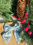 Golden Winter Woods Sailor Bow