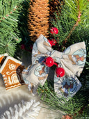 Reindeer Snowglobe Sailor Bow