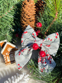 Holly Berry Branches Sailor Bow