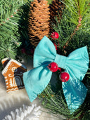 Frosted Teal Sailor Bow