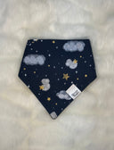 Sleepy Nights - Pet dog cat snap on reversible pet bandana accessories