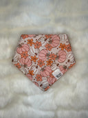 Blush Harvest Bloom - Pet dog cat snap on reversible pet bandana accessories