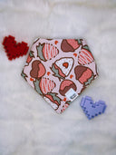 Chocolate Covered Strawberries - Pet dog cat snap on reversible pet bandana accessories