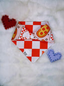 Pizza My Heart - Pet dog cat snap on reversible pet bandana accessories