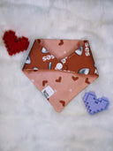 Just Kisses - Pet dog cat snap on reversible pet bandana accessories