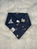 Sleepy Nights - Pet dog cat snap on reversible pet bandana accessories