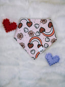 Love under the Rainbow - Pet dog cat snap on reversible pet bandana accessories
