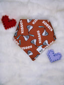 Just Kisses - Pet dog cat snap on reversible pet bandana accessories