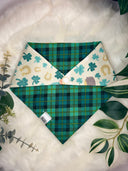 Pot of Gold - Pet dog cat snap on reversible pet bandana accessories