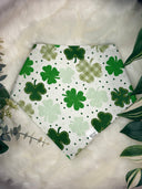 Lucky Clover Fields - Pet dog cat snap on reversible pet bandana accessories