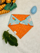 Carrot Craze - Pet dog cat snap on reversible pet bandana accessories