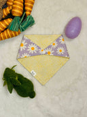 Lilacs in Lavender - Pet dog cat snap on reversible pet bandana accessories