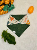 Muted Spring - Pet dog cat snap on reversible pet bandana accessories