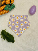 Lilacs in Lavender - Pet dog cat snap on reversible pet bandana accessories