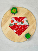 Strawberry Sweet Vibes - Pet dog cat snap on reversible pet bandana accessories