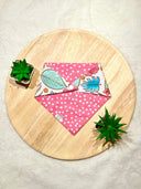 Tropi-cool Blooms - Pet dog cat snap on reversible pet bandana accessories
