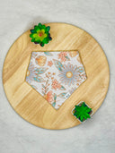 Flower Power - Pet dog cat snap on reversible pet bandana accessories