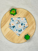 Magnolia Magic - Pet dog cat snap on reversible pet bandana accessories