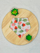 Strawberry Sweet Vibes - Pet dog cat snap on reversible pet bandana accessories