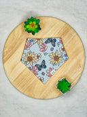 Flutter By, Butterfly - Pet dog cat snap on reversible pet bandana accessories