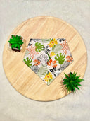 Palm Paradise - Pet dog cat snap on reversible pet bandana accessories