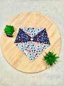 Fourth of July Star Popping - Pet dog cat snap on reversible pet bandana accessories