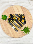 Sunflower Honey Bee - Pet dog cat snap on reversible pet bandana accessories