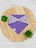 Sea of Lavender Floral Flowers - Pet dog cat snap on reversible pet bandana accessories