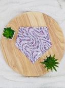 Sea of Lavender Floral Flowers - Pet dog cat snap on reversible pet bandana accessories