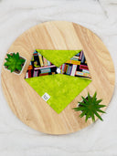 Bookworm book worm - Pet dog cat snap on reversible pet bandana accessories