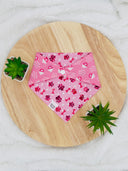 Pink Gotcha Day - Pet dog cat snap on reversible pet bandana accessories