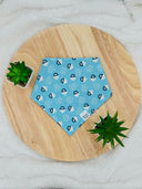 Blue Gotcha Day - Pet dog cat snap on reversible pet bandana accessories