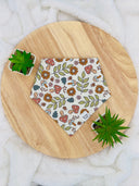 Forest Floral Flower Floor - Pet dog cat snap on reversible pet bandana accessories