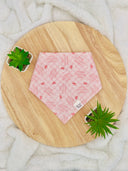 Gotcha Day Pink - Pet dog cat snap on reversible pet bandana accessories