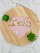 Pink Campers Campfire - Pet dog cat snap on reversible pet bandana accessories