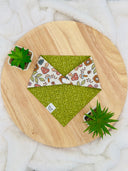 Forest Floral Flower Floor - Pet dog cat snap on reversible pet bandana accessories