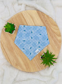 Gotcha Day Blue - Pet dog cat snap on reversible pet bandana accessories