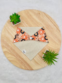 Halloween Floral - Pet dog cat snap on reversible pet bandana accessories