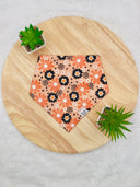 Halloween Floral - Pet dog cat snap on reversible pet bandana accessories