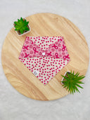 Paws for the Cause - Breast Cancer Awareness donation - Pet dog cat snap on reversible pet bandana accessories with matching scrunchie