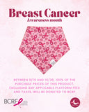 Paws for the Cause - Breast Cancer Awareness donation - Pet dog cat snap on reversible pet bandana accessories with matching scrunchie