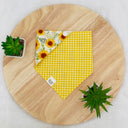 Yellow Sunflower - Pet dog cat snap on reversible pet bandana accessories