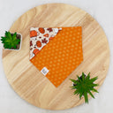 Pumpkin Latte Fall Leaves - Pet dog cat snap on reversible pet bandana accessories