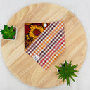 Golden Leaves - Pet dog cat snap on reversible pet bandana accessories