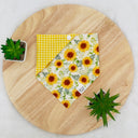 Yellow Sunflower - Pet dog cat snap on reversible pet bandana accessories